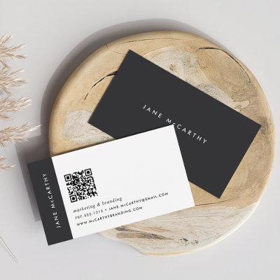 Ash Black | Modern Minimalist QR Code