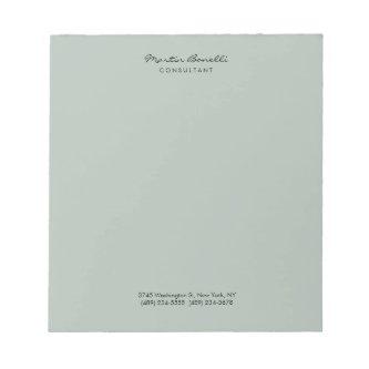 Ash Gray Modern Minimalist Plain Notepad