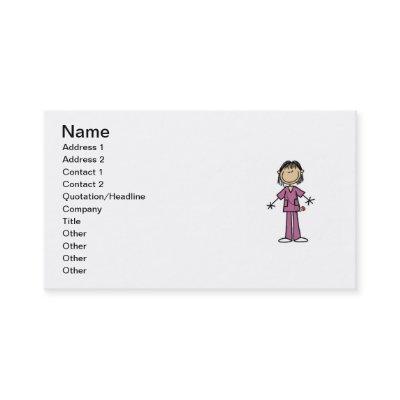 Asian Female Stick Figure Nurse