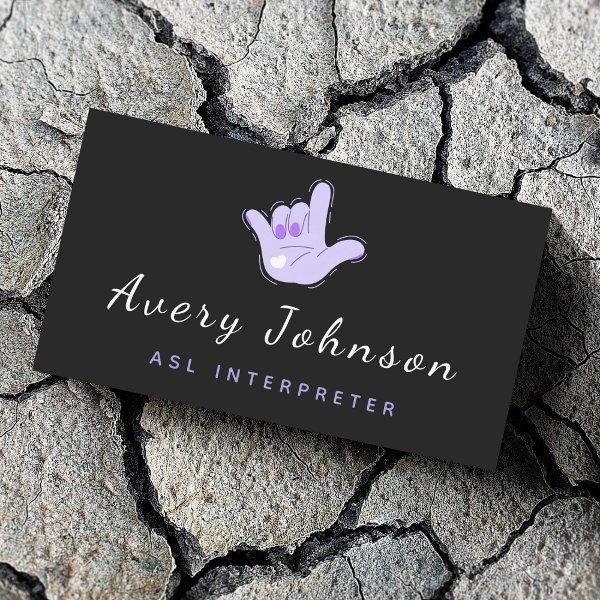 ASL Interpreter Sign Language Cool Hand Modern Fun