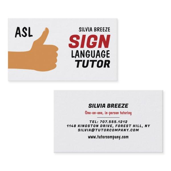 ASL Thumbs-up Gesture Sign Language Tutor, Teacher