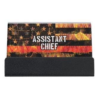 Assistant Chief Firefighter Flag Desk  Holder