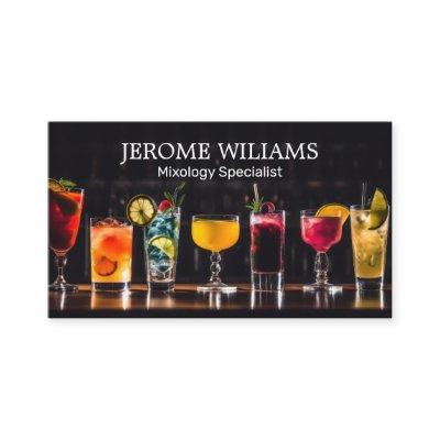 Assorted Mixed Cocktail Drinks on Bar Top