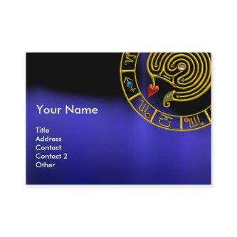 ASTRAL LABYRINTH,ASTROLOGY ZODIAC CHART Black Blue