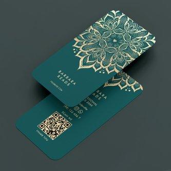 Astrologer Astrologist Dark Teal Mandala Elegant
