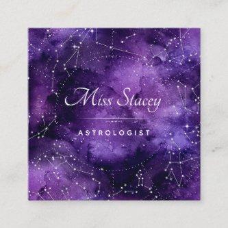Astrologist Purple Cosmic Sky Star Constellation Square