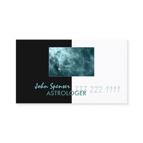 Astrology Metaphysical Blue Cosmos Galaxy Card