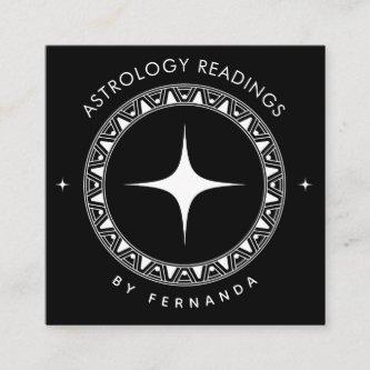 Astrology Readings Black & White Sparkle Mystical Square