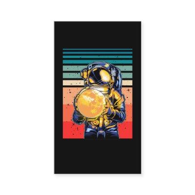 Astronaut holding Moon Retro Cosmic