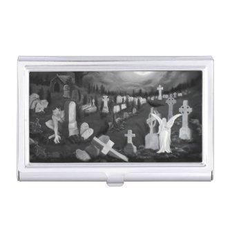 At night on the cemetery - Angel with Devil  Case