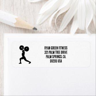 At the gym silouhette | Personal Trainer Label