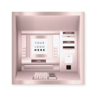 ATM Bank Consulting Money Rose Logo Investments Square