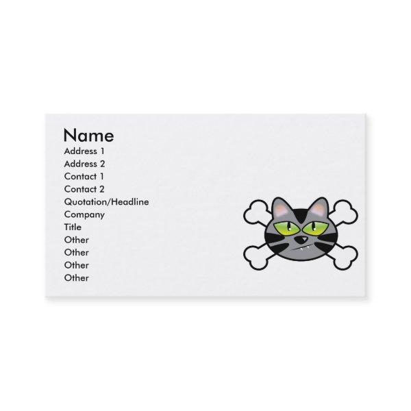 attitude kitty cat and crossbones