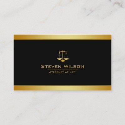 Attorney At Law Black and Gold Legal Scale