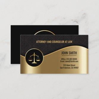 Attorney at Law Black & Gold Scales