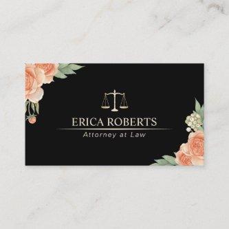 Attorney at Law Elegant Floral Lawyer