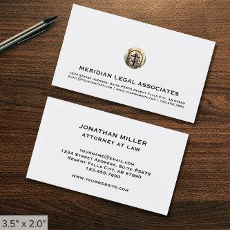 Attorney at Law Elegant White Gold Seal