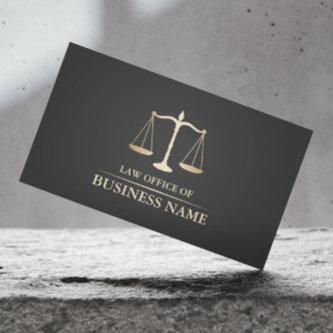 Attorney at Law Gold Scale Dark Gray Lawyer