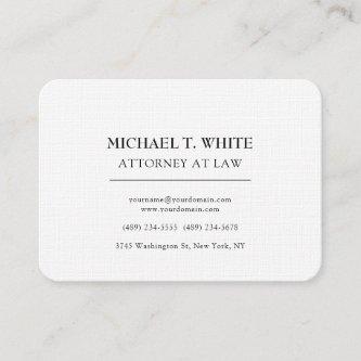 Attorney at Law Linen Minimalist Professional