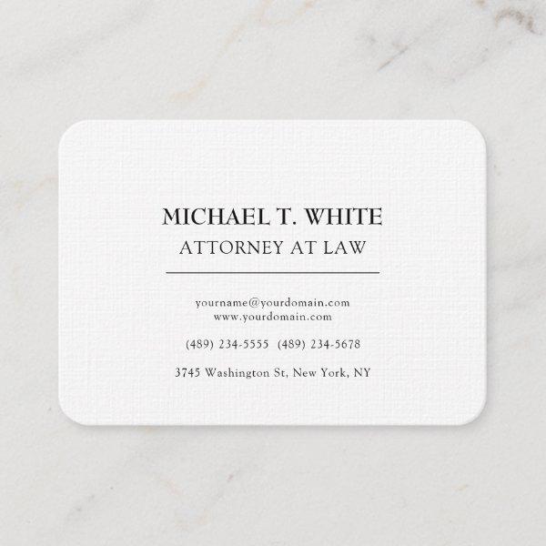 Attorney at Law Linen Minimalist Professional