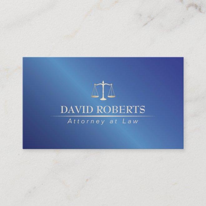 Attorney at Law Metal Blue Lawyer