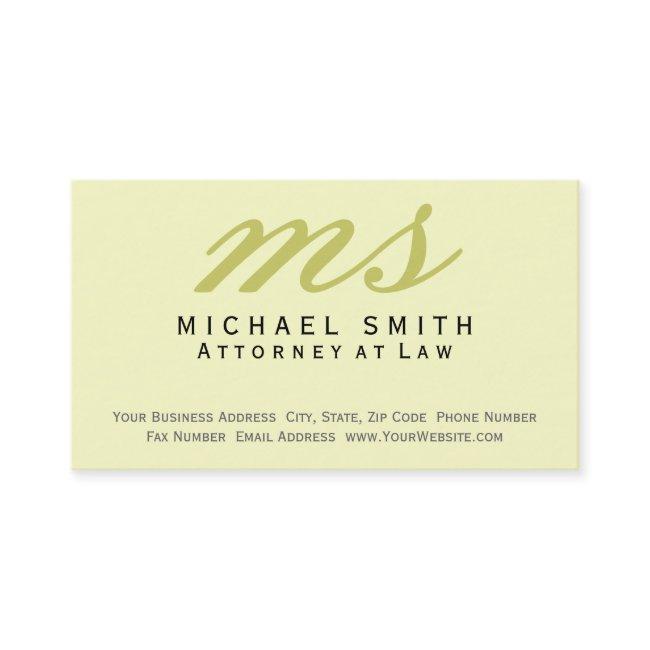 Attorney at Law Monogram Yellow