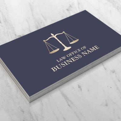 Attorney at Law Navy Blue & Gold Plain