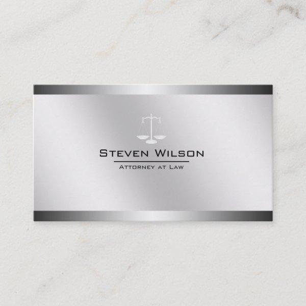 Attorney At Law White and Silver Steel Legal Scale