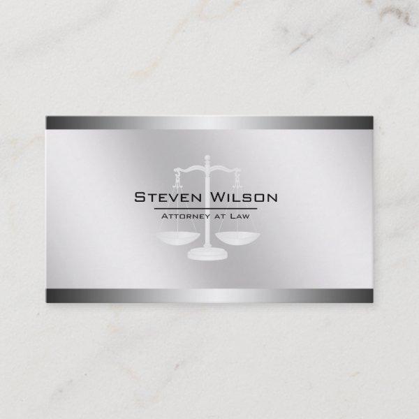 Attorney At Law White and Silver Steel Legal Scale