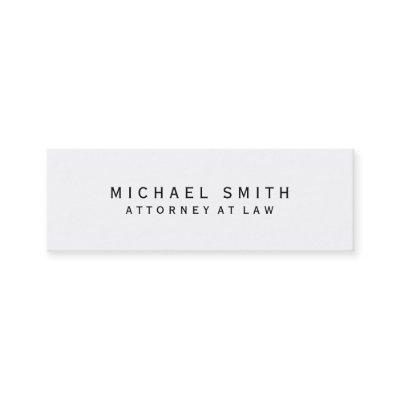 Attorney at Law White Simple Minimalist Mini