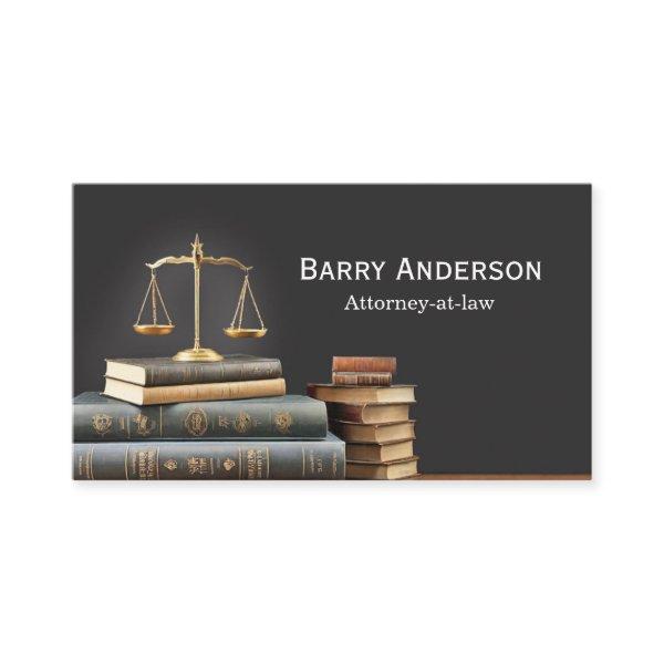 Attorney Law Books and Scales of Justice