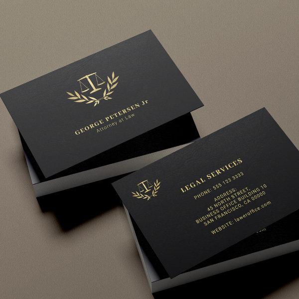 Attorney lawyer gold justice scale classic logo