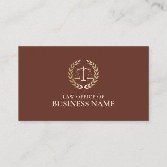 Attorney Lawyer Gold Scale of Justice Brick Red