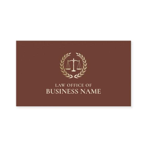 Attorney Lawyer Gold Scale of Justice Brick Red