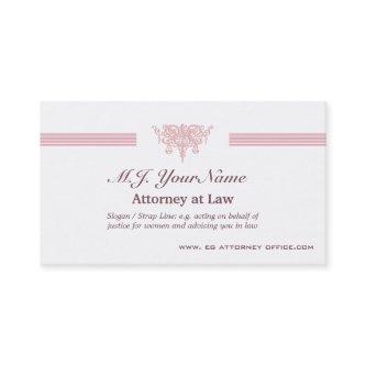 Attorney luxury stripes and pink Justice emblem