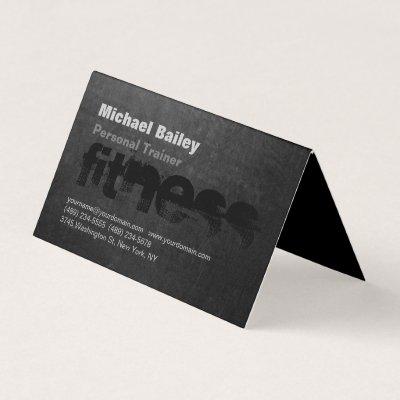 Attractive Black Gray Chalkboard Personal Trainer