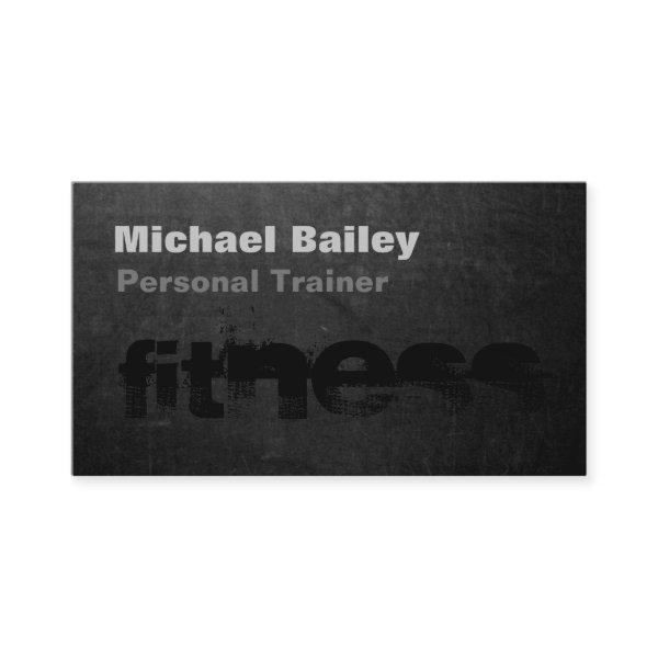 Attractive Black Gray Chalkboard Personal Trainer
