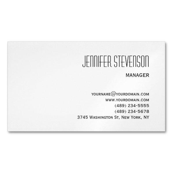 Attractive Black White Modern Minimalist Plain  Magnet