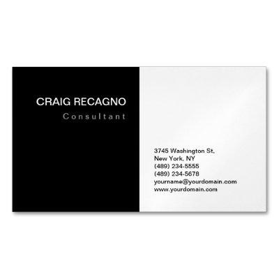 Attractive Black White Modern Minimalist Plain  Magnet
