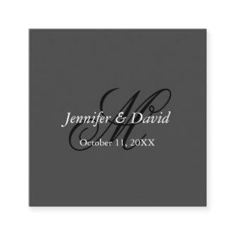 Attractive Calligraphy Monogram Wedding Enclosure Card