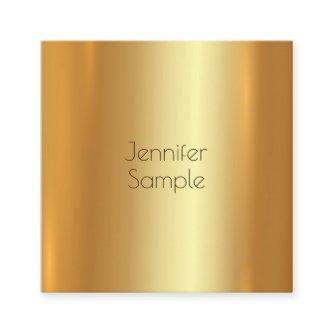 Attractive Modern Elegant Gold Design Unique Plain Square