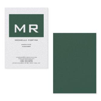 Attractive Monogram Green White Premium Pearl