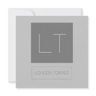 Attractive Monogram Grey Plain