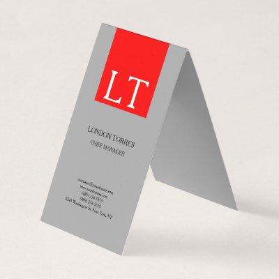 Attractive Monogram Grey Red White Plain