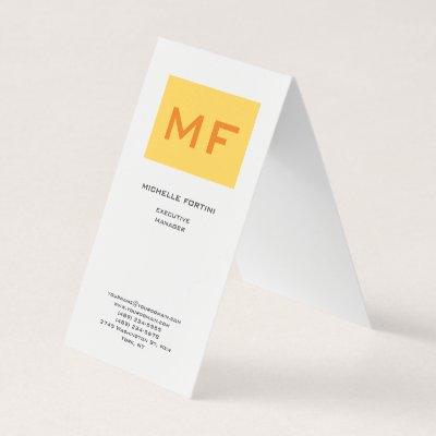 Attractive Monogram Yellow White Modern Minimalist