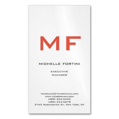 Attractive Red Monogram Cute Minimalist Plain   Magnet