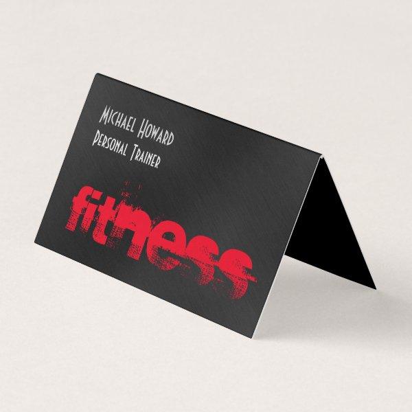 Attractive Unique Black Gray Red Personal Trainer