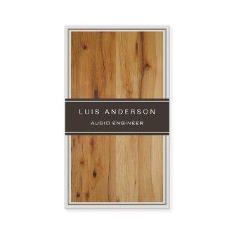 Audio Engineer - Stylish Wood Texture