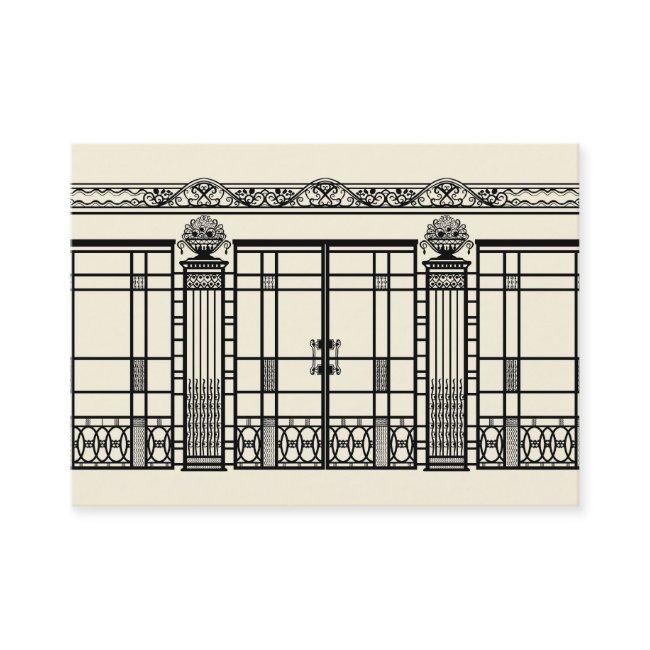 AUDREY'S ART DECO IRONWORK: ELEGANT BLACK & CREAM