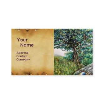 AURORA / MAGIC TREE, green, blue,parchment